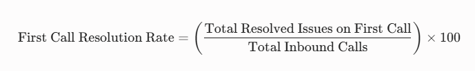 First Call Resolution